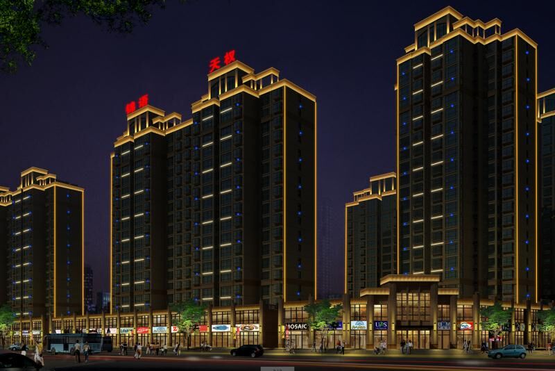 沁源天權(quán)小區(qū)樓體亮化